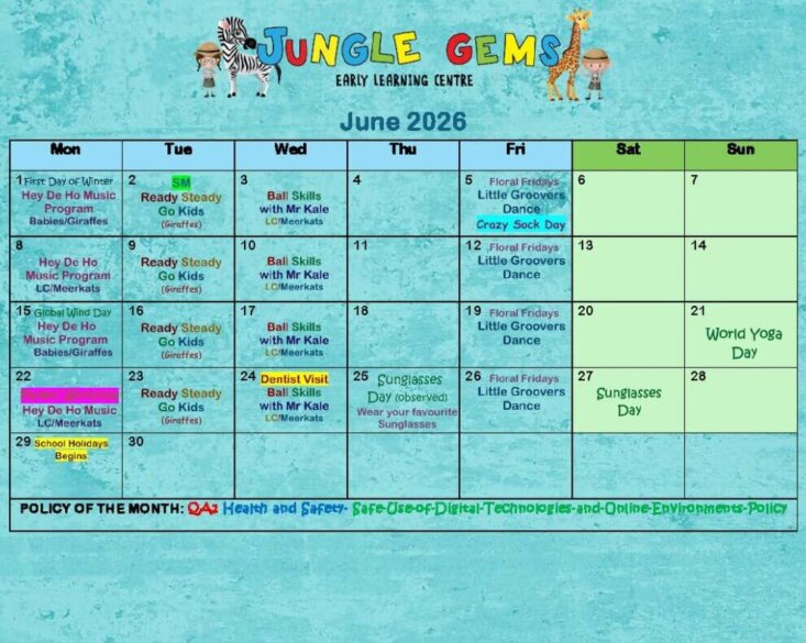 Jungle Gems June 2026 Best childcare Nerang